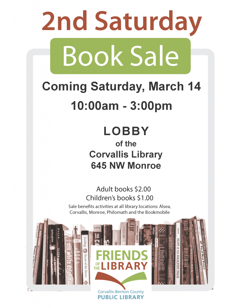 CANCELLED: 2nd Saturday March Book Sale - Friends of the Corvallis ...